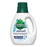 Seventh Generation Concentrated Laundry Detergent, Stain Fighting Formula, Free & Clear Unscented, 40 oz (53 Loads)