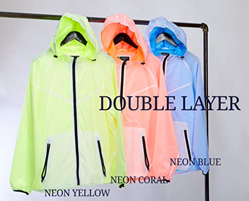 Image of Screenshotbrand Lightweight Hooded Water Resistant Windbreaker - Zip-up Fashion Map Print Rain Jacket