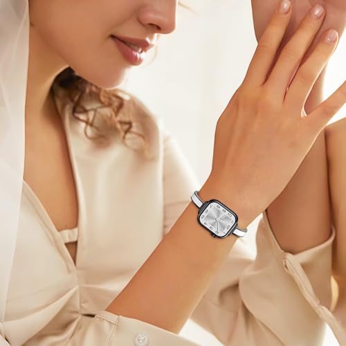 Mosonio Slim Dressy Elegant Bands for Apple Watch Women-Black/White by Mosonio - Used condition - Image 4