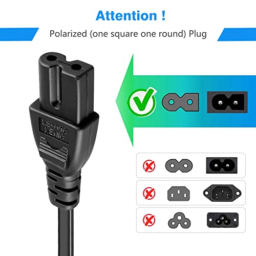 Aprelco New AC in Power Cord Outlet Socket Cable Plug Lead Compatible with Jensen CD-475 Portable Stereo Boombox CD Player AM/FM Radio CD475 - Thumbnail 3