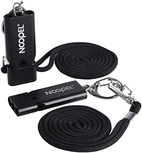 Noopel Whistle Emergency Three Tubes Survival Whistles 2 Pack wit...