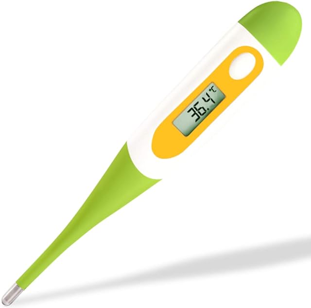 Easy@Home Digital Oral Thermometer, Rectal or Underarm Body Temperature Measurement, for Baby, Child and Adult (Green), BT-A21CN