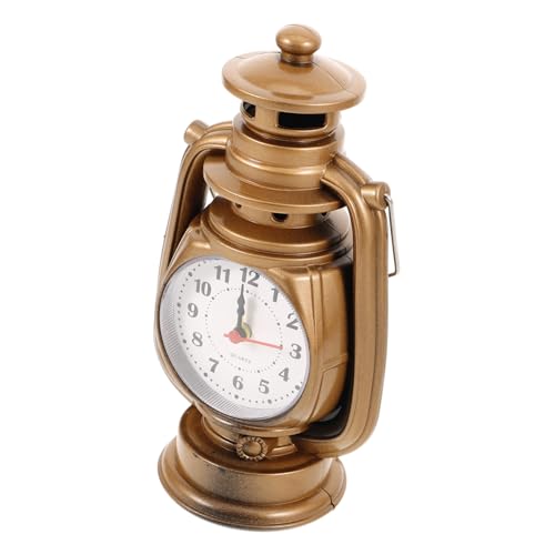 SOLUSTRE Despertador Retro Lámpara De Queroseno Despertador De Escritorio para Dormitorio Decoración De Mesa para Hogar Reloj De Modelado Hora Precisa