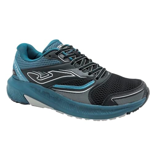Joma Zapatilla de Running para Hombre VITALY Men 2401 Black Petroleum (Azul, Sistema Tallas Calzado EU, Adulto, Números, Mediano, 43)