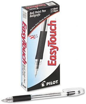 Pilot Bolígrafo EasyTouch, BPT, Easy Touch, MED, BK (paquete de 8)