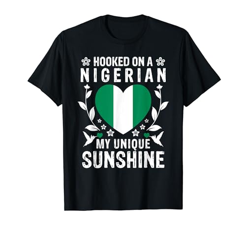 Nigerian Boyfriend Girlfriend Wife Husband Nigeria Flag Maglietta