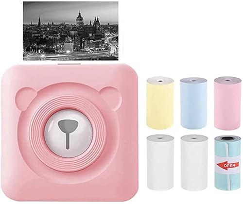 Mini imprimante Photo Peripage, imprimante Thermique sans Fil, imprimante Mobile, imprimante de Poche, imprimante reçue avec câble USB, Prend en Charge Le Smartphone Android iOS Windows - Rose Cover