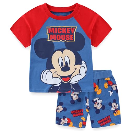 Image of Disney Mickey Mouse Boys Short Sleeve T-Shirt and French Terry Short Set for Toddler and Big Kids
