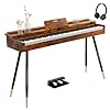 STRICH 88 Key Digital Piano, Hammer-Action Weighted Keyboard, Full Size Desk Cover Electric Piano Keyboard with Stand, 25Wx2 Speakers, Headphones, Three Pedal, SDP-350S(Furniture Style)