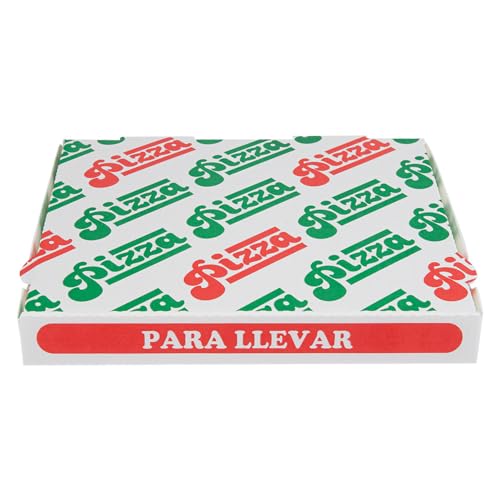 Garcia de Pou 100 Stück - Pizzastäden ’Thepack’ 330 g/m², 24 x 24 x 3 cm, Weiß, Mikrokanal-Wellpappe