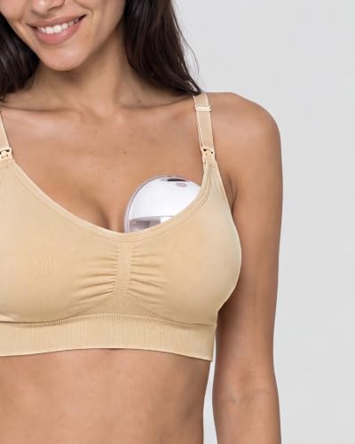 Image of Stelle Nursing Bras Maternity Bralette Seamless for Breastfeeding | Removable pads, Soft stretch fabric, One-hand clips, Pregnancy, Postpartum, Everyday comfort