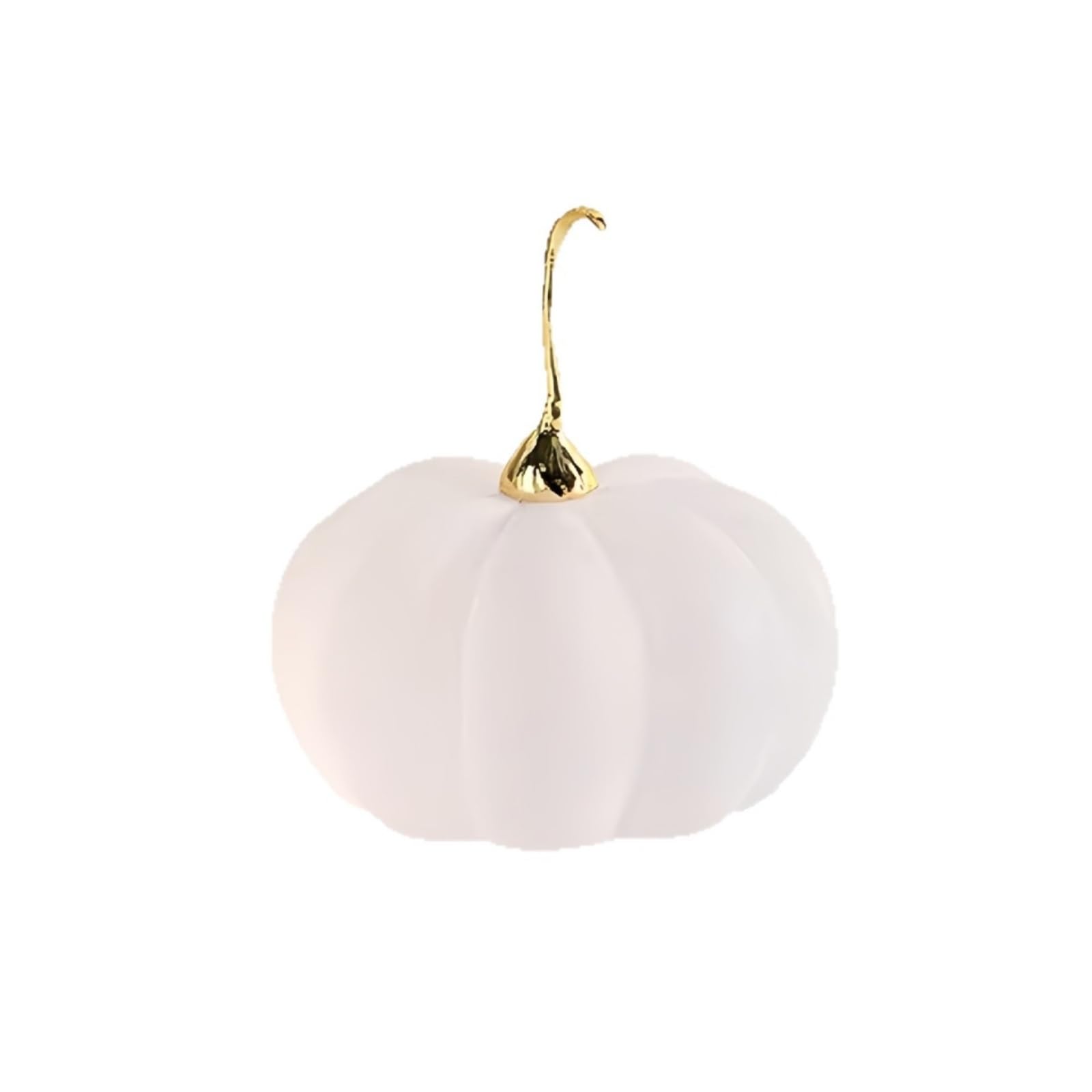 perfeclan Industrial Display Calabaza Decorativa Estatua Ornamental Escultura de Mesa Figura Minimalista en Resina con Detalle Metálico Textura Mate Adecuada