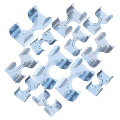 Garneck Morsetti per Funi in Ferro Zincato Doppio Foro Set 16 Pezzi 8-16 Mm Clip Metalliche per Impieghi Gravosi Accessori per Cavi Metallici Fissaggio Sicuro per Sollevamento e Legatura