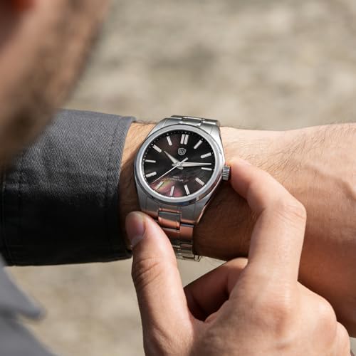 Image of watchdives WD0003C Elementum Original Design Men Watch VH31 Sweep Second Quartz Watch 36mm Sapphire Crystal Luxury Wristwatch 100m Waterproof Stainless Steel