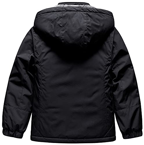 Creatmo Us Girl's Mountain Waterproof Ski Jacket Kid's Warm Winter Snow Coat Youth Outdoor Snowboard Snowsuit Black 8 #TOP1