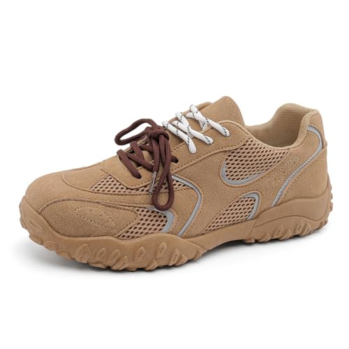 Men’s Khaki Trail Running Shoes – Non-Slip, Breathable