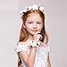 Corona de Flores, Adornos para el Cabello de niña Accesorios de Diadema Corona Tocado de Princesa Infantil (Color: Blanco)