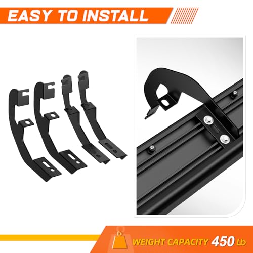 Estribos laterales de aluminio negro 6" para Silverado miniatura 5