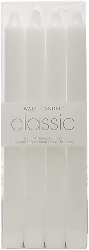 Decorative Candle,4 Pcs/Set Taper-Spiral Twisted Smokeless Dinner Table Long Candles Wax