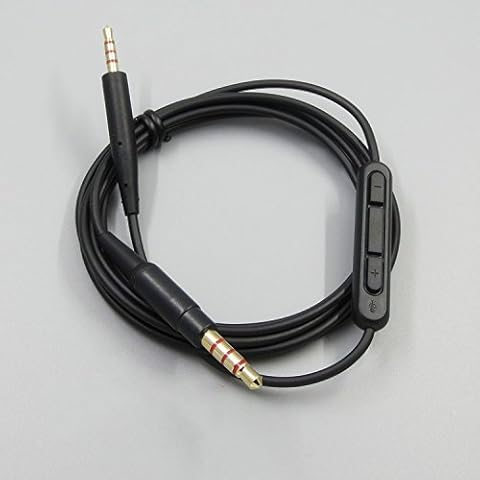 Asobilor Replacement Audio Cable for Bose On-Ear 2/OE2/OE2i/QC25/QC35/Soundlink/SoundTrue Headphones with MIC Remote (Black) Cover