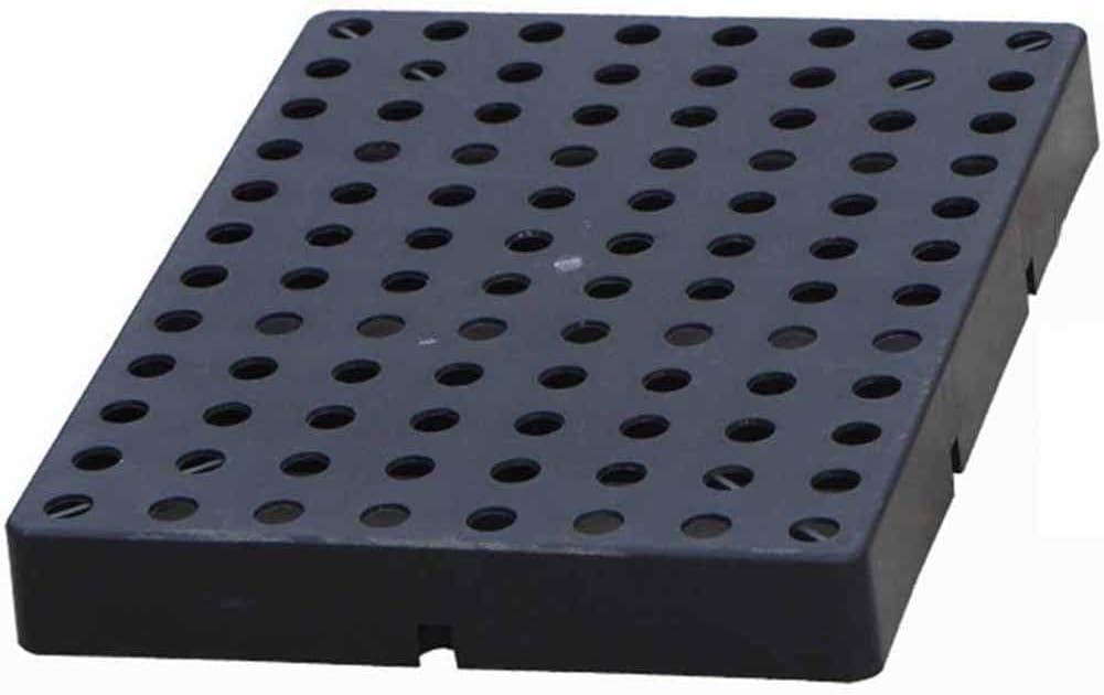 Plastic Pallet, Grid Ventilation Pallet, Safety Storage Non Slip Grid Pads, Lightweight Moisture-Proof Floor Pallets For Supermarket Pet Warehouses Factory ( Color : Black , Size : 50x40x10cm/19.68x15