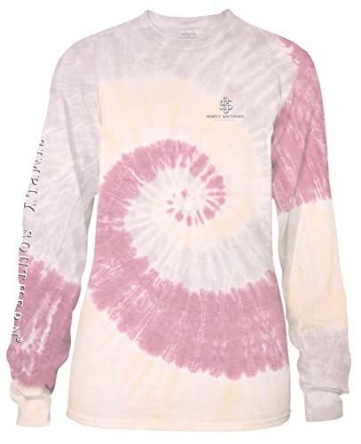 Simply Southern Youth Dog Kisses Can Cure Anything Western Style Tie-Dye Long Sleeve Shirt (Youth Small)2