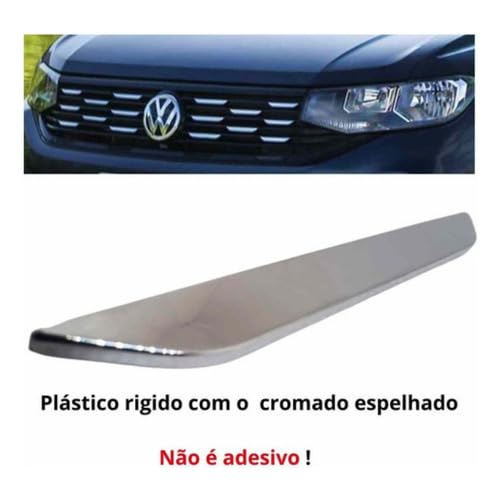 Kit Apliques Cromados para Grade Central Colmeia do Volkswagen T-Cross 2019 2020 2021 2022