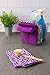 DII Cleaning Collection Multi-Purpose Microfiber, Eggplant Lattice, Dishtowel Set