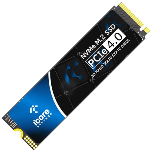 SSD M.2 NVMe 512GB PCIe Gen4×4 2280 {uh 5Nۏ ICORE512GBP40 3D TLC NAND SLCLbV  (őǂݎF7450MB/sAő发݁F5500MB/s)  