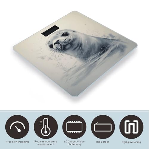 Báscula Digital de Baño con Pantalla LCD y Vidrio Templado miniatura 3