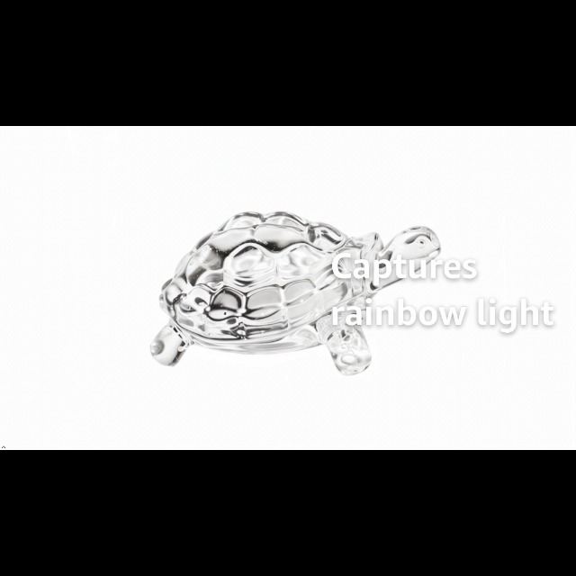 Estatua de cristal Tortuga Feng Shui Lightahead miniatura 7