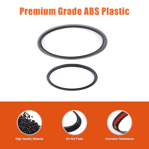 Image of Front Back Emblem Cover Trim Kit Emblem Badge Logo Ring Suitable for Subaru Forester 2022-2024 Rear and Front Emblems Trim Ring Cover Auto Tailgate Logo Cover (Matte Black)