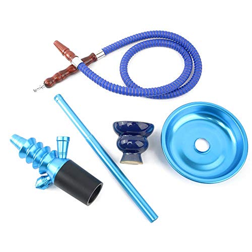 CUIJU Hookah Shisha tragbare Flasche Metall Shisha Adapter mit Schlauch, blau – Bild 7