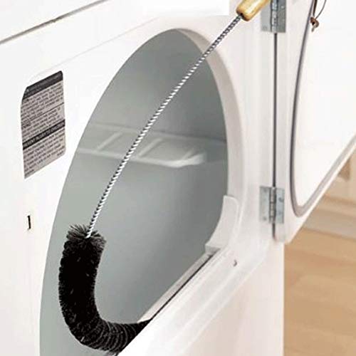 Dryer Lint Brush Vent Cleaner, Lint Remover for Dryer Vent, Refrigerator Coil Cleaning Brush Washing Machine Cleaning Kit Flexible Vacuum Brushs(Color:Black)