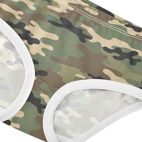 Girls Underwear Toddler 2t Cotton Panties for Girl Animals Kids Undies Briefs Classic Camouflage Green Beige4
