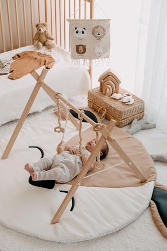 Ahşap Bebek Oyun Alanı (baby gym-aktivite merkezi)(ahşap oyuncaklar MİCKEY EMZİK askısı dahildir) - Görsel 2