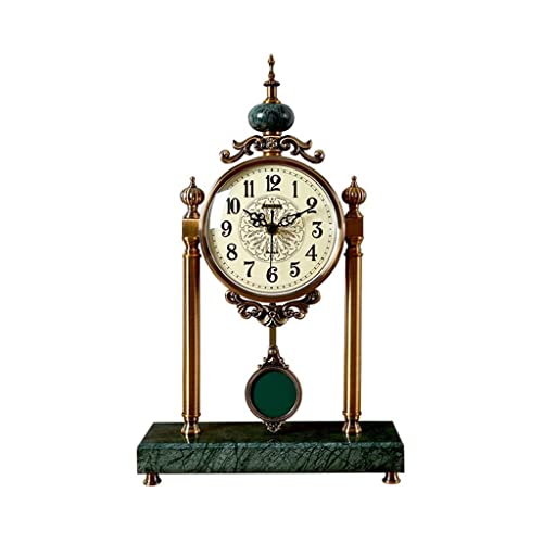 Clocks for Desk Clock Desk Clock Retro Clock European Home Living Room Bedroom Decoration Desk Clock Desktop Decoration Desk Clock Decorate Table Clock (Color : A)