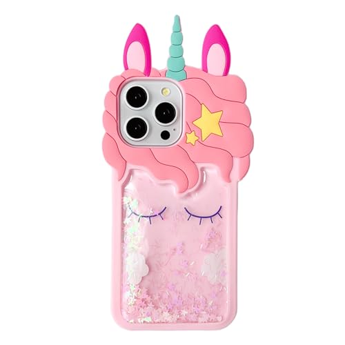 Coque licorne kawaii iPhone 14 Pro style mignon pour femmes