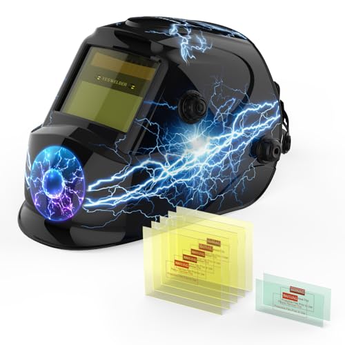 Careta para soldar con lente bloqueadora de luz azul