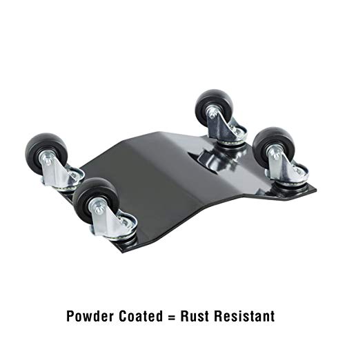 Set of 4 Car Dollies and Furniture Lifters - Heavy-Duty Under Vehicle Tire Skates, Motorcycle Jack, and Moving Dollies with Wheels by Pentagon Tools - Thumbnail 4