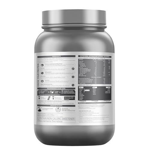 Image of MuscleBlaze Biozyme Iso-Zero Whey Protein Isolate Powder, 1kg (2.2lbs) | Swiss Chocolate Hazelnut | 27g Protein Per Scoop | USA Patent-Published Enhanced Absorption Formula (EAF)