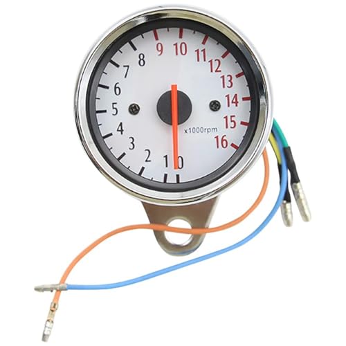 Wasserdichter Motorrad-Tachometer, Drehzahlmesser, 16.000 U/min, kompatibel mit 1-, 2- und 3-Zylinder-Modellen