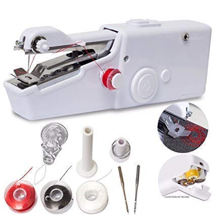 Cutepiece Electric Handy Stitch Sewing Handheld Cordless Portable Sewing Machine for Emergency stitching & Home Tailoring, Hand Machine | Mini Silai | White Hand Machine | Silai Machine