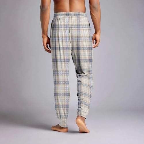 Pajama Pants Men Drawstring Comfortable Pants Casual Lightweight Lounge Bottoms Loose Fit Soft Pj Pant With Pockets4