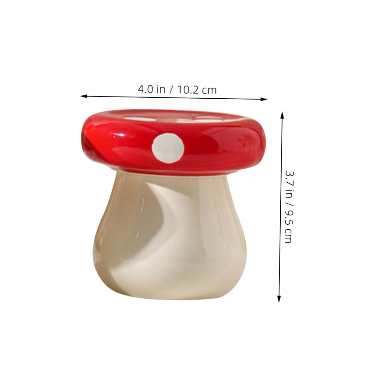 CONGARTENO Mushroom Toothpick Holder Dispenser Toothpicks Tooth Pick Holders Decorative Ceramic Toothpick Dispenser For Home Kitchen Restaurant Red