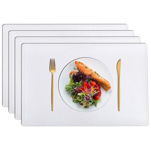 Sets de table en similicuir imperméables pour éviter les taches sur la table
