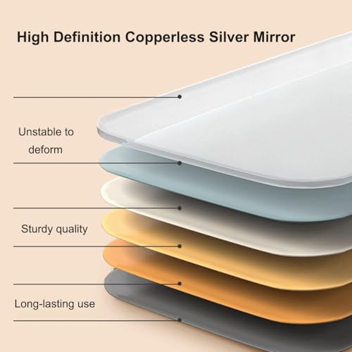 Miroir moderne carré 40cm à intensité variable pour une décoration raffinée - 8
