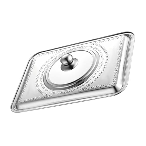 LOORGVEL Tapa Protector Antisalpicaduras de Acero Inoxidable para Cocina Rectangular Visible Retiene Vapor y Calor para Hogar y Restaurante