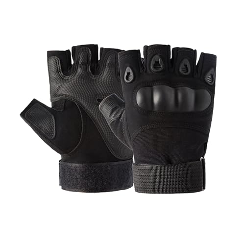 Galenecx Guantes Tacticos, Guantes Tacticos Militar, Guante sin Dedos Antideslizantes, Guante Transpirables de Moto, para Deportes al Aire Libre Ciclismo Moto Senderismo Escalada Camping Caza
