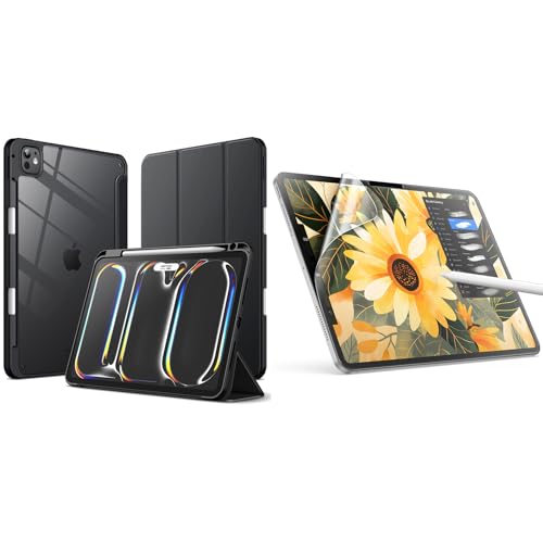 Funda iPad Pro 11 M5 M4 con soporte de Pencil y protector mate para escribir como en papel